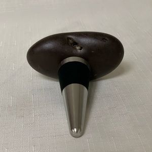 Rock Polished Stone Wine Bottle Stopper Novelty Unique Gift Celebrate Entertain
